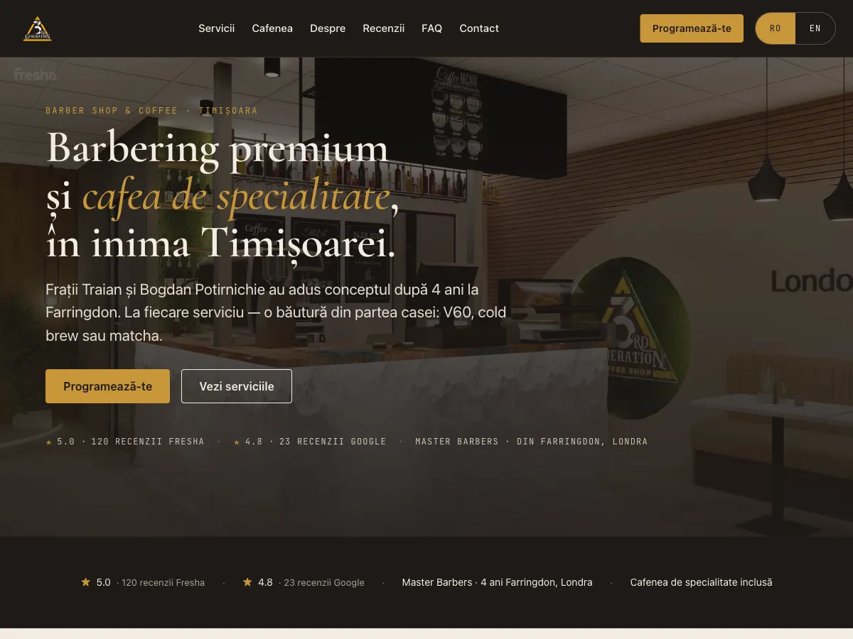 Captură din site-ul 3rd Generation London